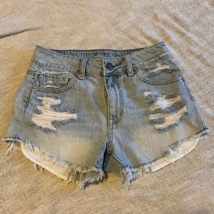 High Rise Festival Denim Shorts